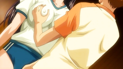 Hardcore threesome fuck with busty anime girl