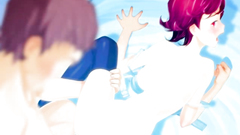 Beautiful big breasted young girls in hentai cartoon