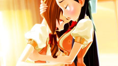 Beautiful big breasted young girls in hentai cartoon