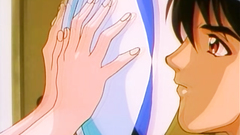 Young and handsome boys and girls in anime cartoon