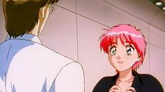 Short haired brunette spreads her legs and gets licked