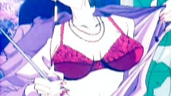 Classy lady in sexy lingerie in erotic anime cartoon