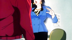 Classy lady in sexy lingerie in erotic anime cartoon