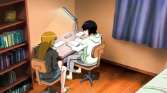 Hot babes with really big juggs in hentai cartoon