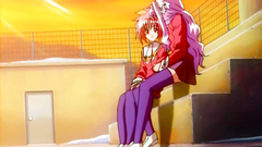 Hot schoolgirls in short skirts in hentai cartoon