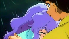 Old school anime toon with bikini beach babes