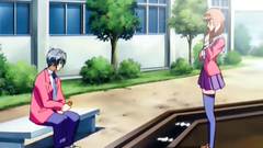 Young students from High School in hentai cartoon