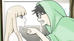 Sexy blonde babe with big beautiful tits in xxx anime