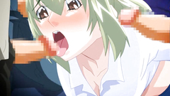 Rough fuck with breasty young hentai babes