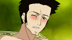 Petite young babe blows cock standing on her knees