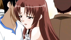 Young biy gets titjob from busty hentai babe