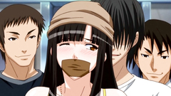 Petite brunette teen gets gangbanged in hentai video