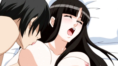 Petite brunette teen gets gangbanged in hentai video