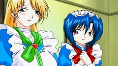 Lustful and submissive anime babes in hentai cartoon