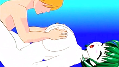 Drawn cuties with big natural tits getting nailed hard