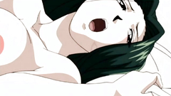 Horny samurai and seductive busty hentai girls