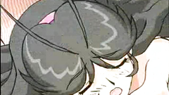 Busty drawn anime cutie spreads her legs for fuck