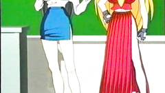 Busty drawn anime cutie spreads her legs for fuck