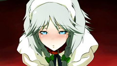 Sweet maid licks shaved wet pussy in lesbian hentai