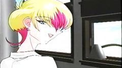 Big breasted anime babes and young boy in old school toon