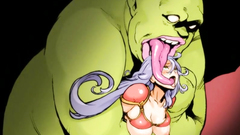 Cruel and hardcore fuck with giant horny monsters