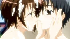 Sweet anime cutie gets covered with a fresh cum