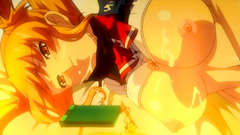 Adorable blonde teen in sexy school outfit