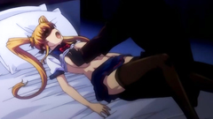 Adorable blonde teen in sexy school outfit