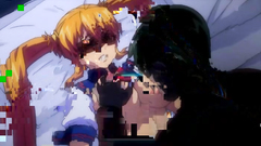 Adorable blonde teen in sexy school outfit