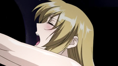 Adorable blonde with nice tits fucks in hentai cartoon