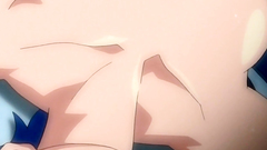 Short haired handsome schoolgirl in hentai cartoon