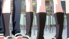 Naughty and pretty schoolgirl shows her little secret