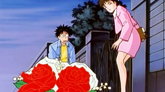 Handsome anime brunette babe in old school hentai cartoon