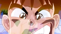 Handsome anime brunette babe in old school hentai cartoon