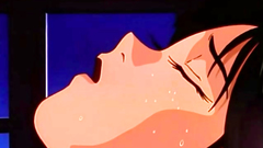 Handsome anime brunette babe in old school hentai cartoon