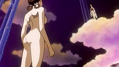 Handsome anime brunette babe in old school hentai cartoon