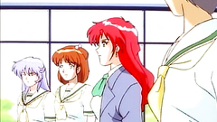 Sweet redhead and brunette babes in hentai cartoon