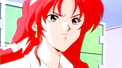 Sweet redhead and brunette babes in hentai cartoon