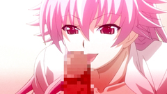 She strokes hard cock with her monster tits