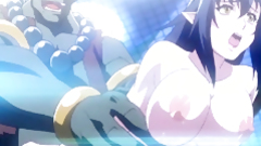 Bigboobs hentai caught and hardfucked by monster