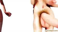 Busty dancing dickgirls 3D with bigcock