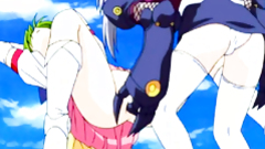 Bondage hentai gets hand shoved ass and pussy