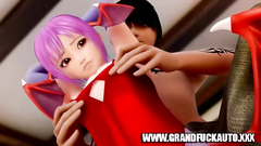 3D Anime Bat Babe Threesome