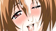 Japanese hentai sucking bigcock and splashing cum