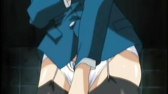 Chained hentai coeds peeing in the garden