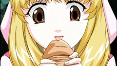 Cute hentai sucking monster cock and tittyfucking