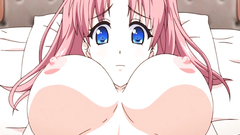 Busty hentai maid hard poked by her master