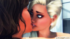 3D hentai shemale gets handjob and hardfuck