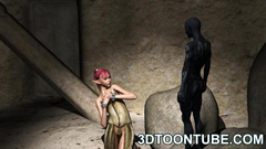 Black monster missionary fucks naked elvish girl