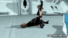 Lesbian 3d fantasy fuck - this babe feels horny